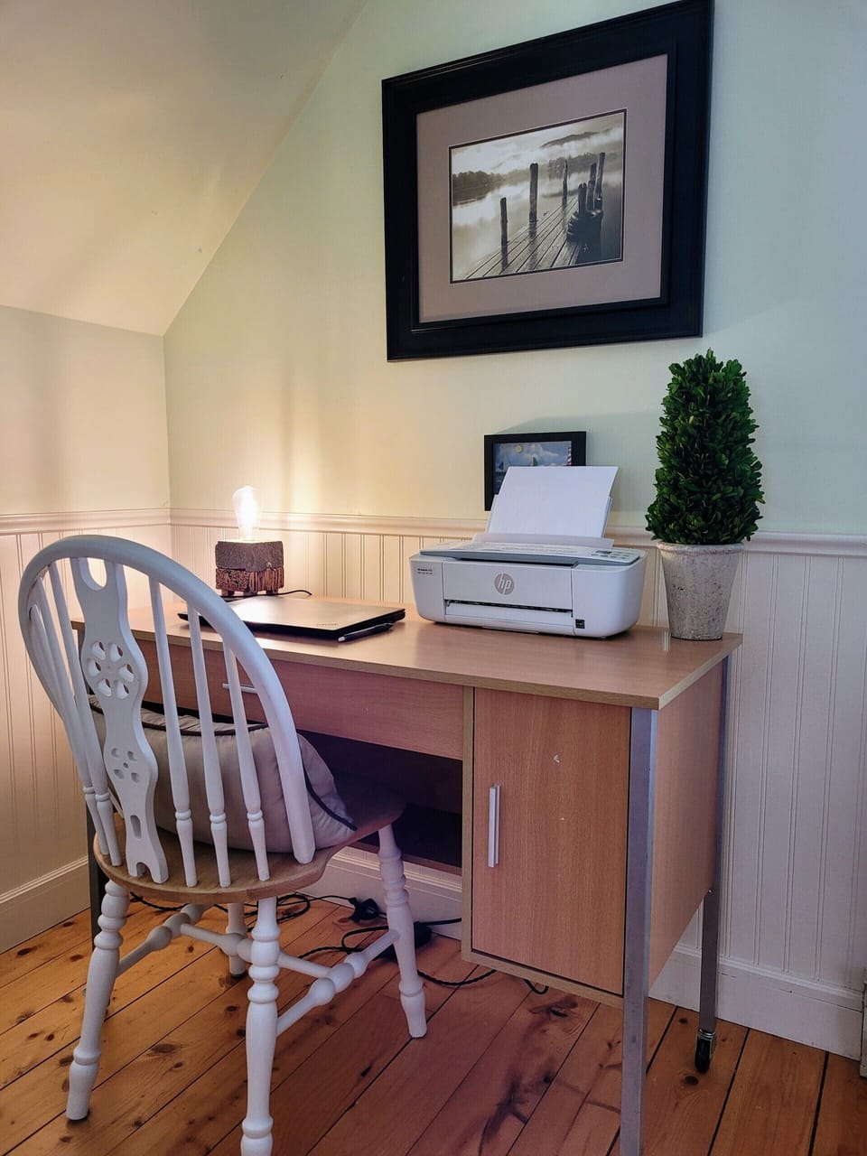If you need to work we have a desk tucked away in the upstairs bedroom. 