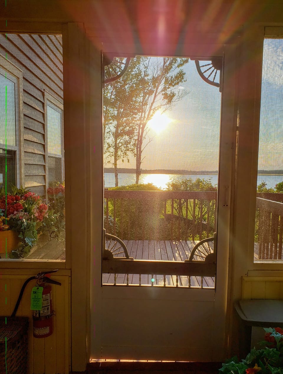 In the evening watch the sun set in the comfort of the screened-in porch.