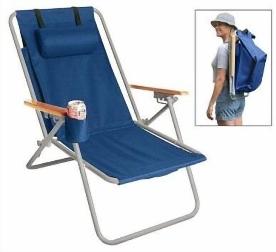 Great backpack style beach chairs, ice chests and umbrellas for your beach time.