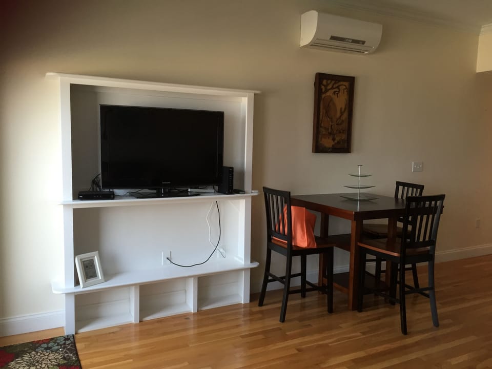 Finally photo of the TV :) there is one in bedroom with cable and internet!!
