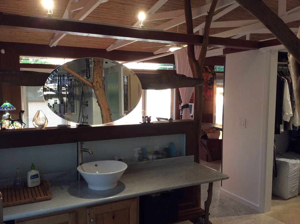 Master bathroom with ocean view