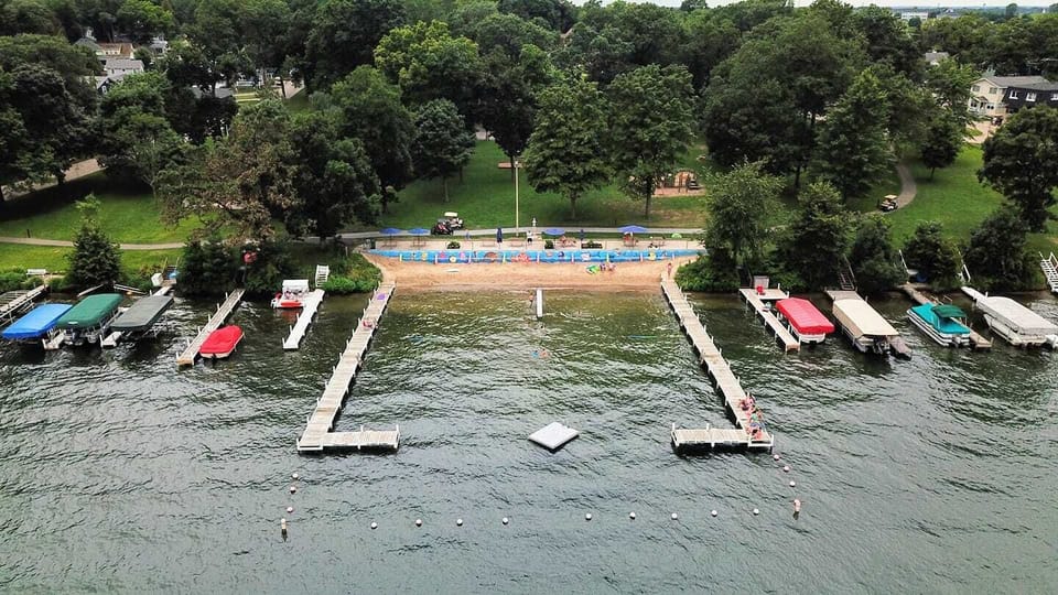 aerial view of the private association beach