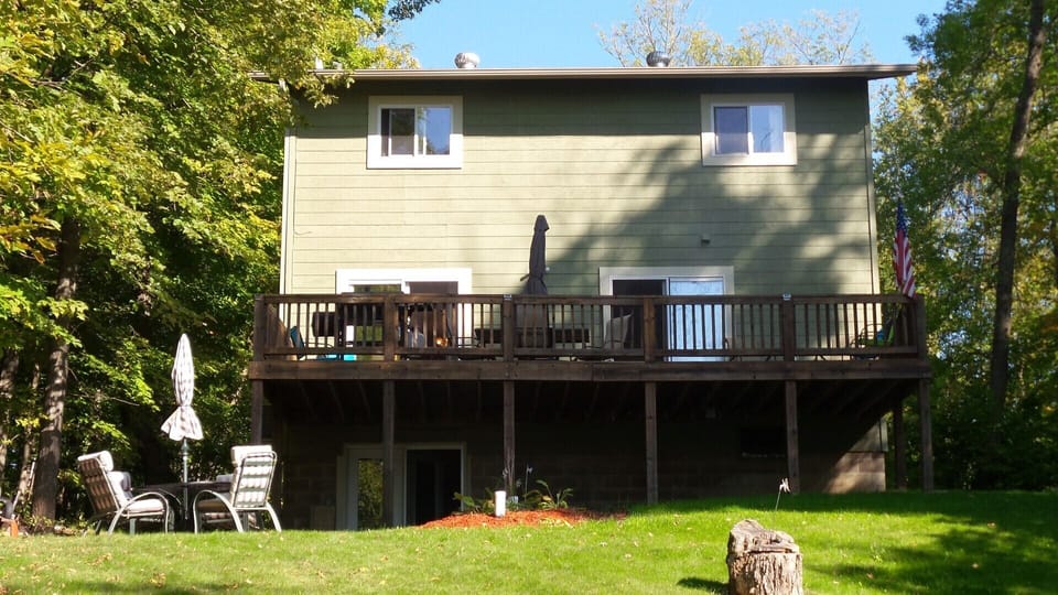 View of house from lake.