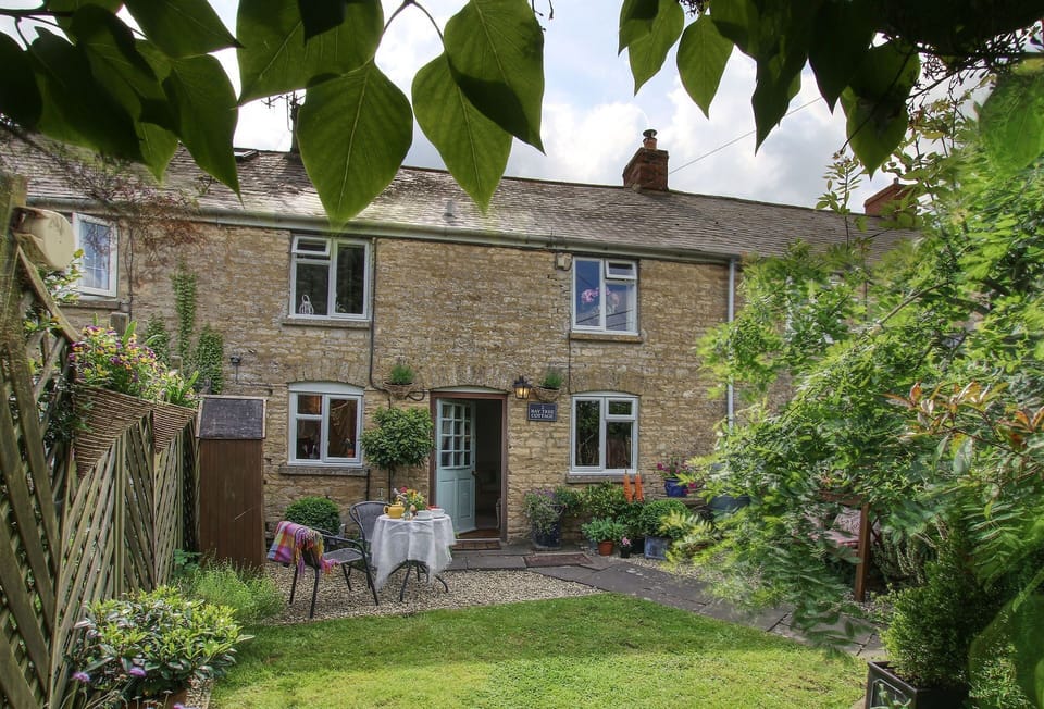 The pretty front garden