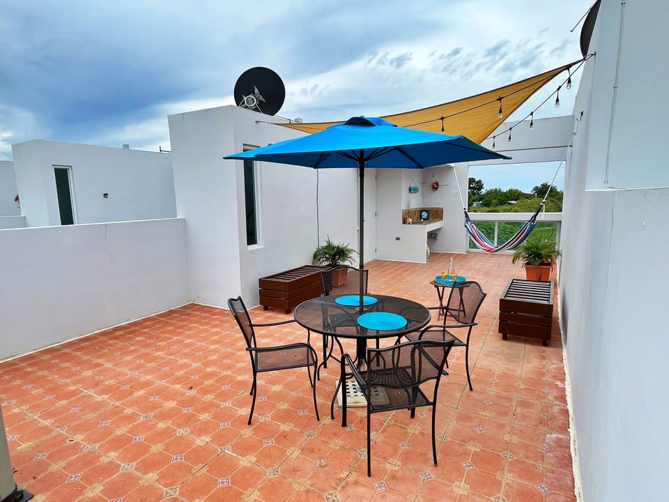 Relax on the private terrace on the third floor after a day of water fun!