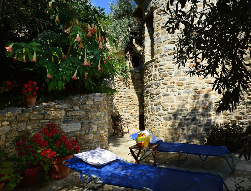 In the heat of the day, chill out on the shady back patio