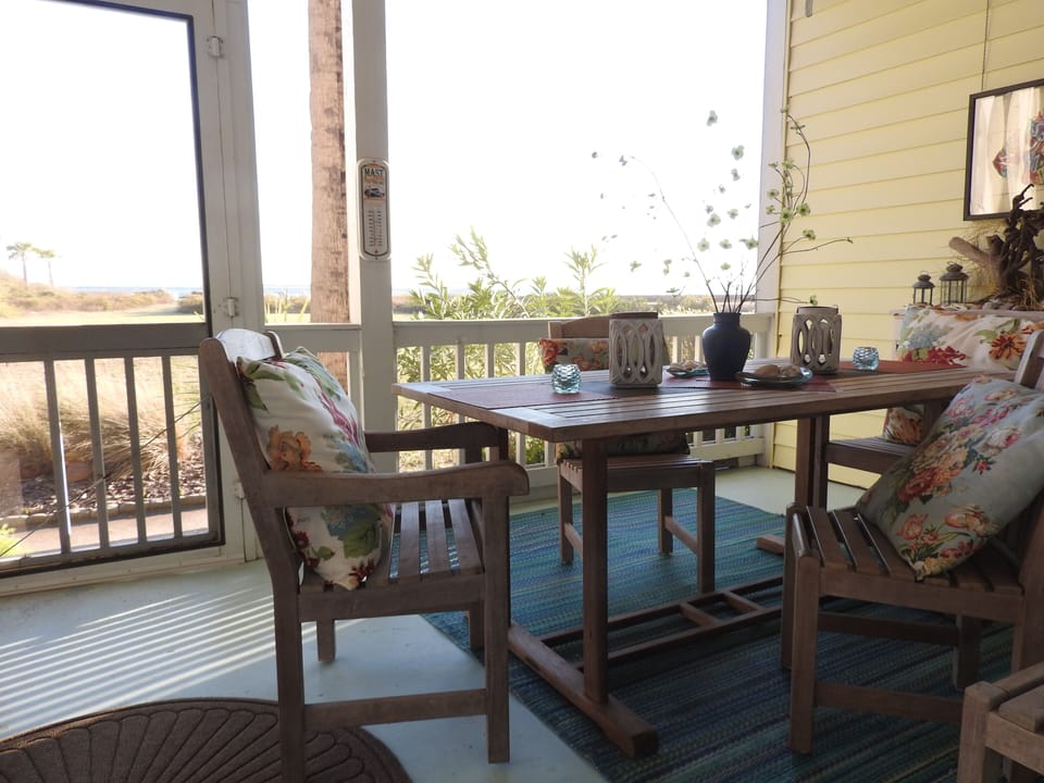 Front Porch Dining Area Seats Six Plus