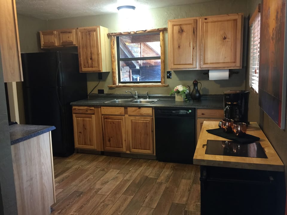 Kitchen, dishwasher, stove, oven, microwave