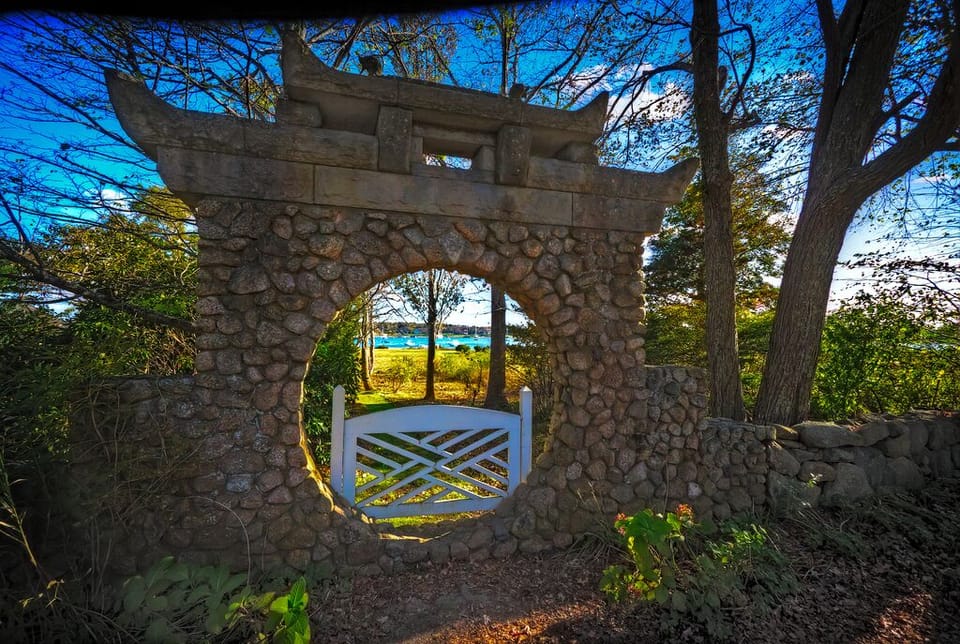 Stroll past Yacht Club along coast beautiful  historic homes