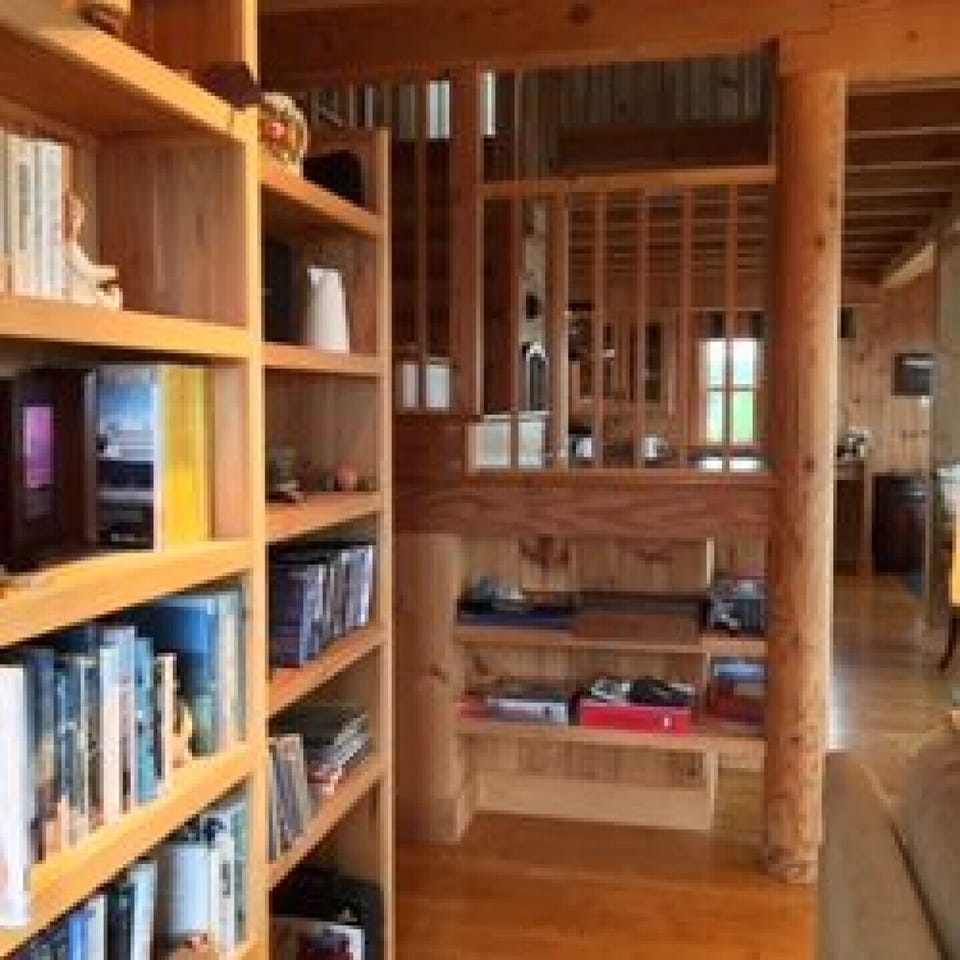 View from the Family Room towards the open staircase.