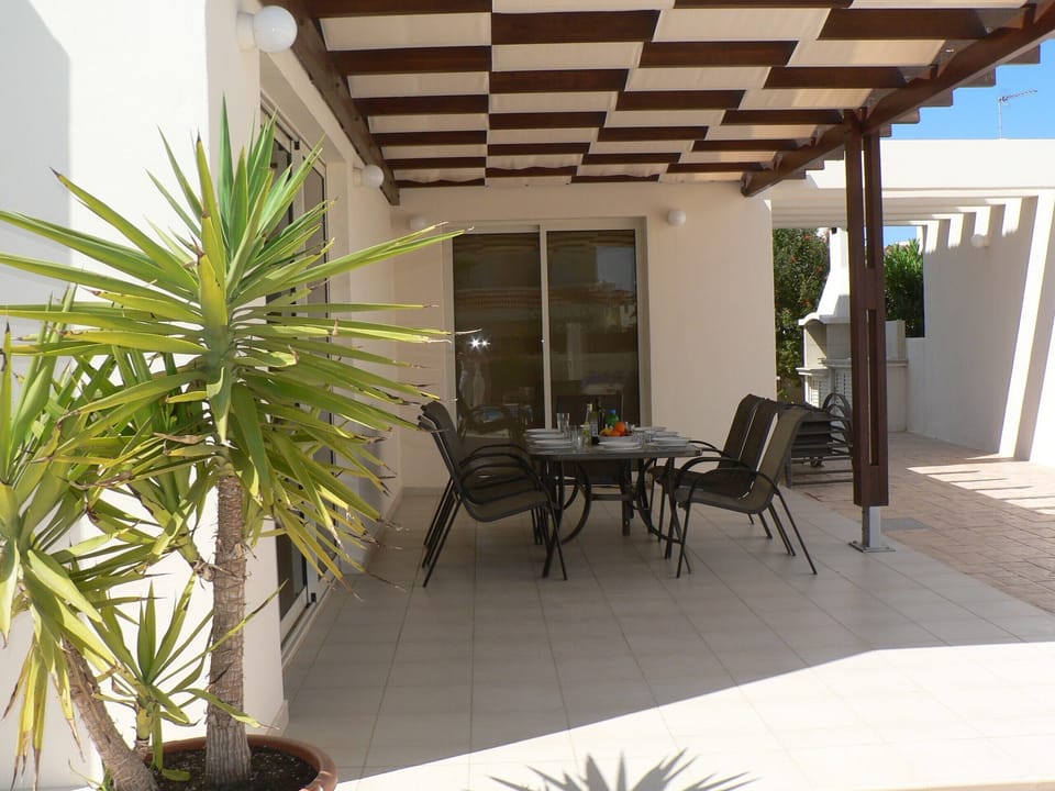 Large, shaded patio