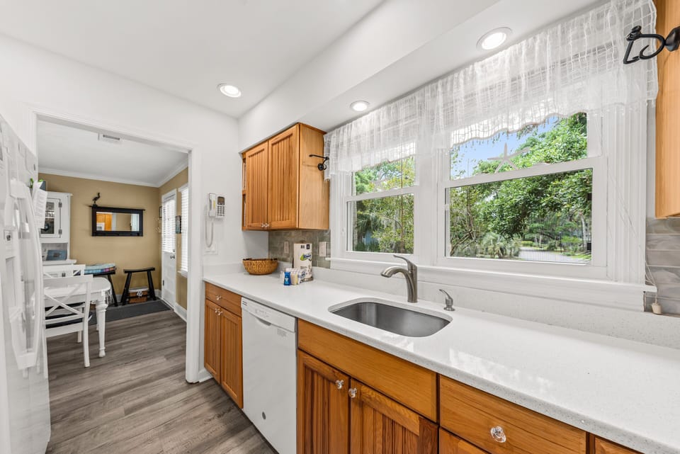 Always a chance of spotting a deer while at the kitchen sink.
