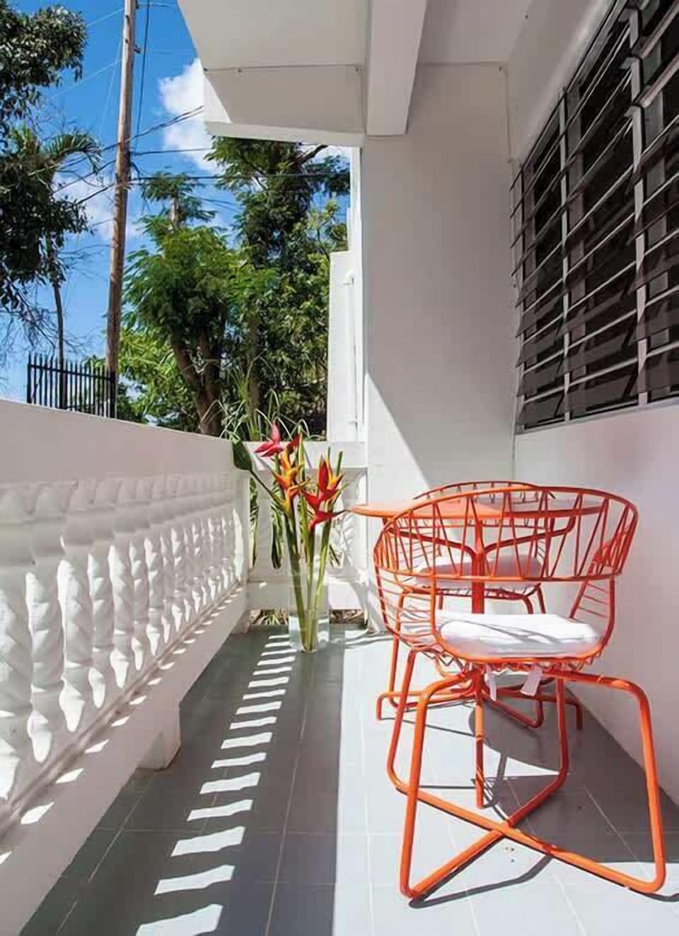 Sunny front patio 