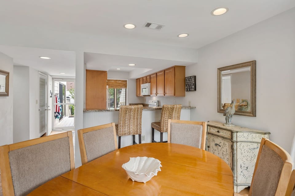 There is additional seating for two at the counter.