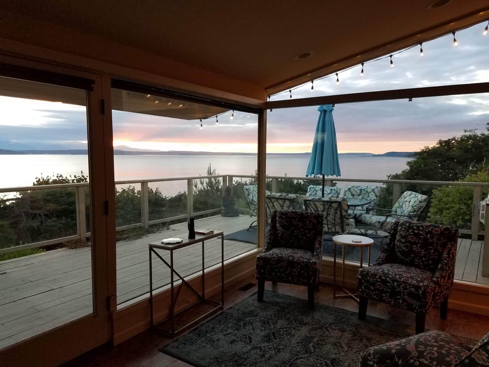 View from the sitting room at sunset