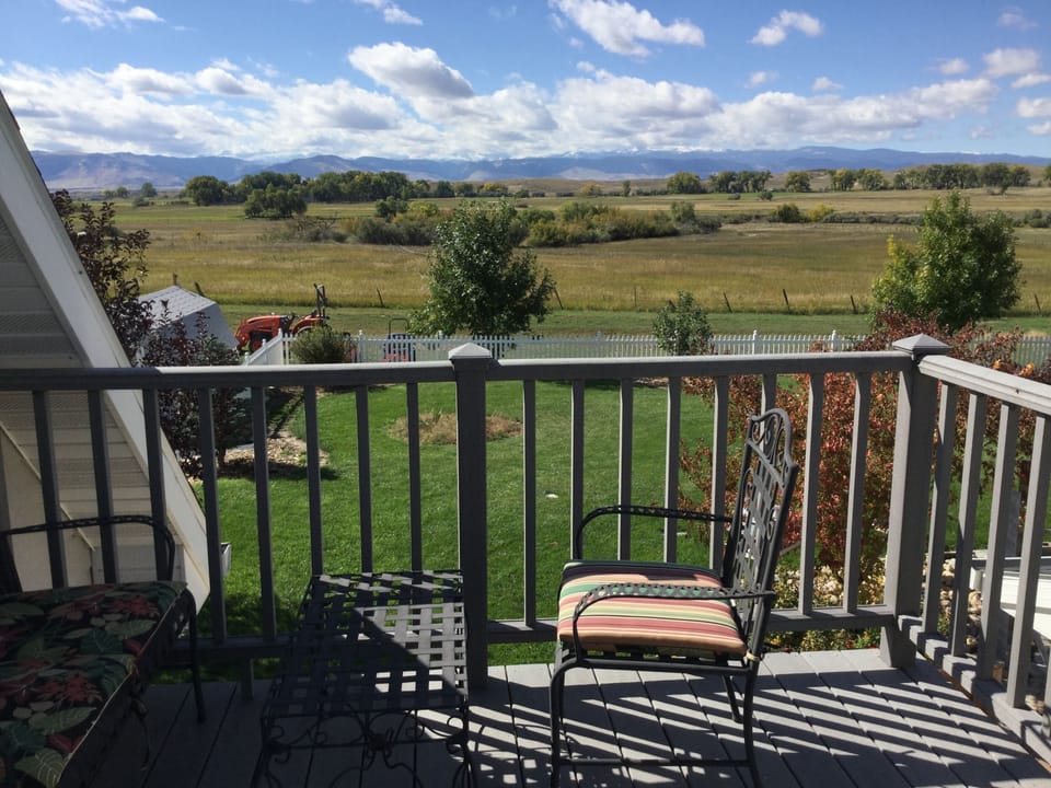 View of the Big Horn mountains from your private deck. 