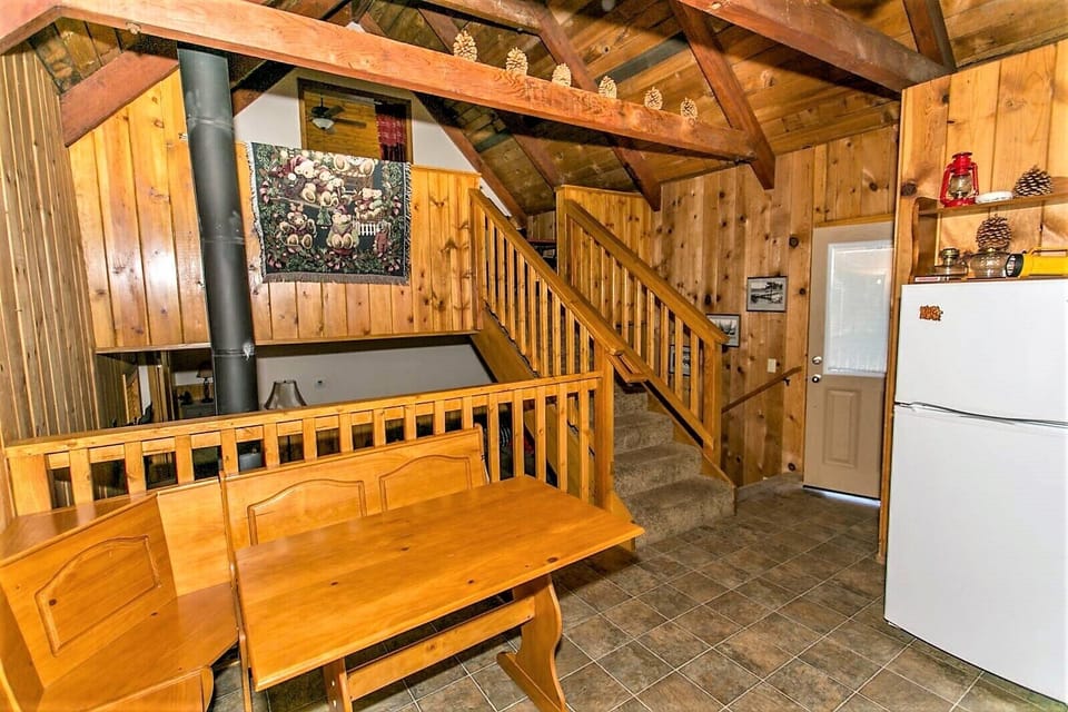 From kitchen looking at the dining area seating for 4