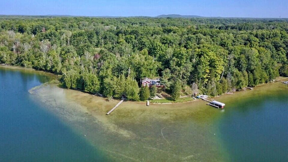 Our Point surrounded by conservation.  Old Sugarloaf ski area in the distance.