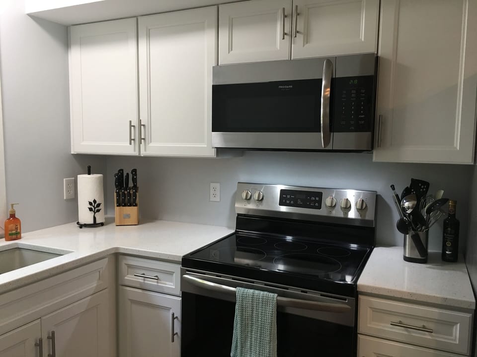 Frigidaire Gallery stove and microwave. 
