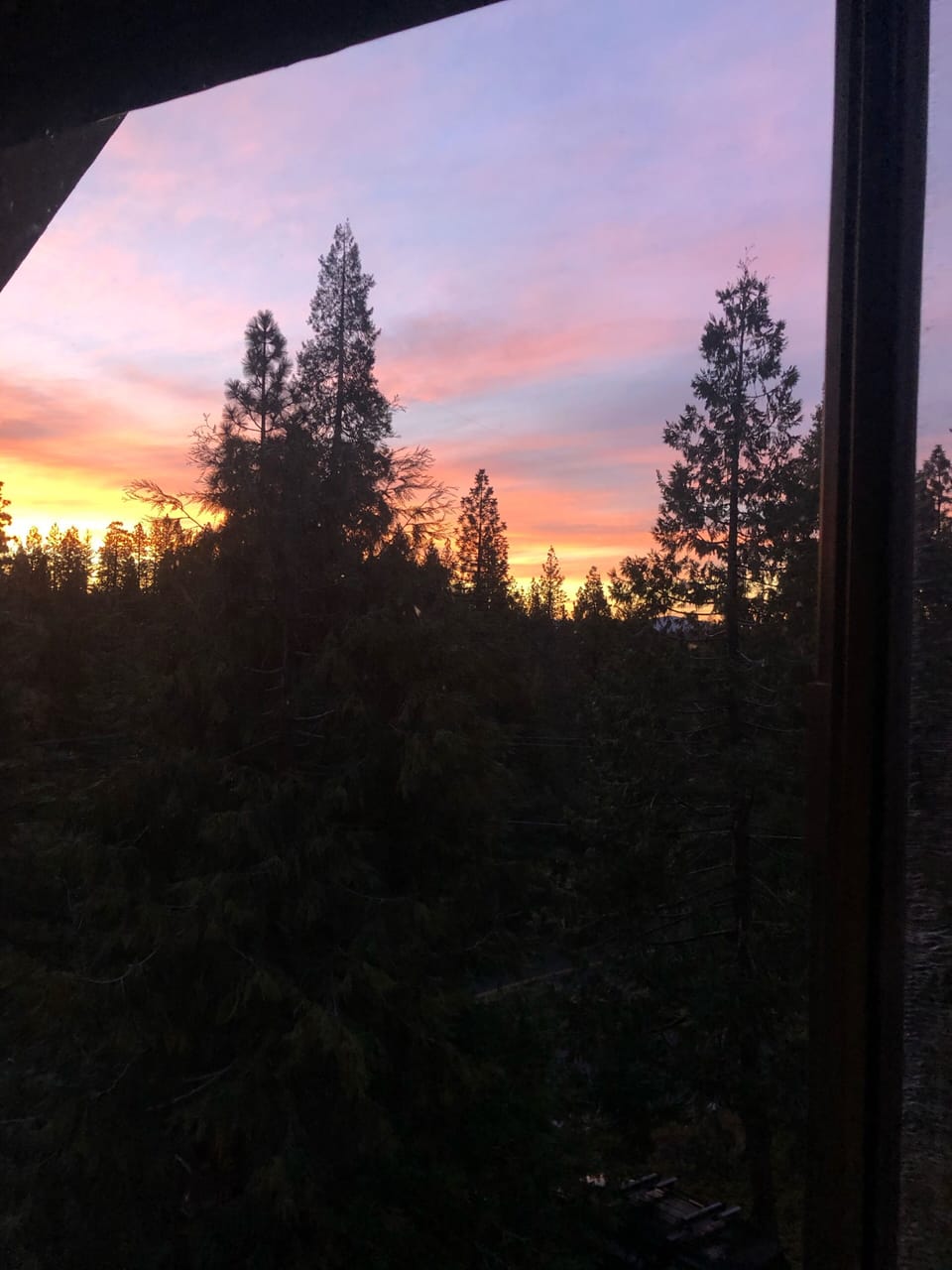 Sunrise from loft windows