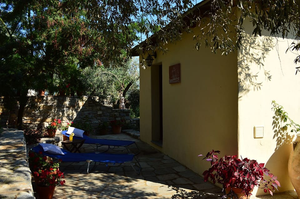 In the heat of the day, chill out on the shady upper patio.