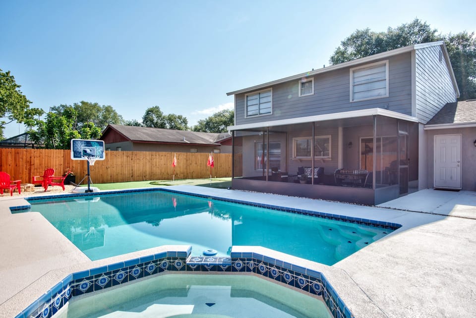 Spend a lazy afternoon by the pool relaxing and planning the day ahead.