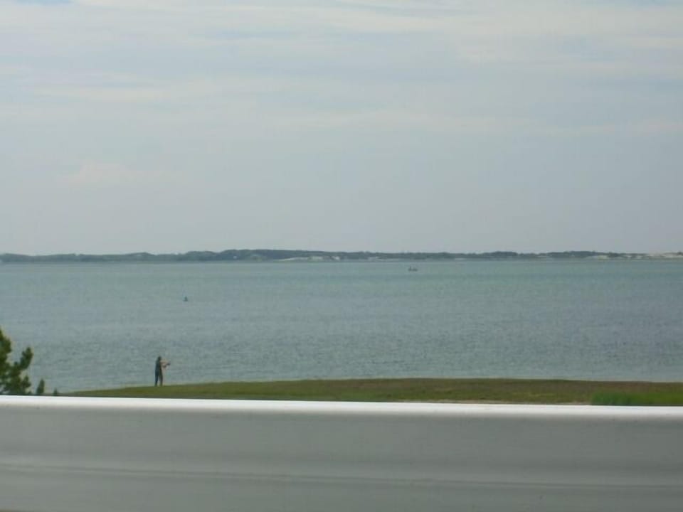 A view from the upper balcony looking at the ocean