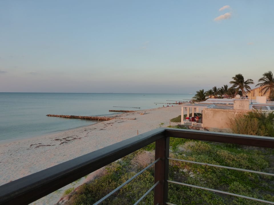 East along beach from main front deck