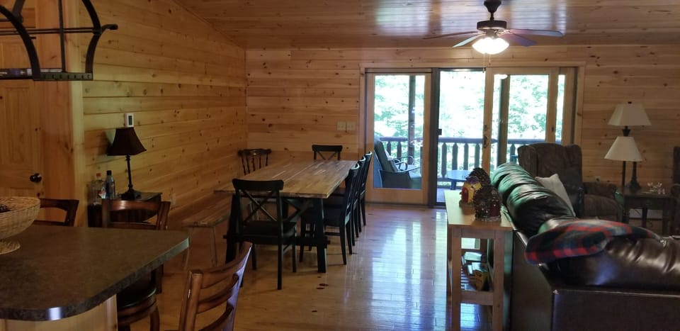 Great room with living and dining area