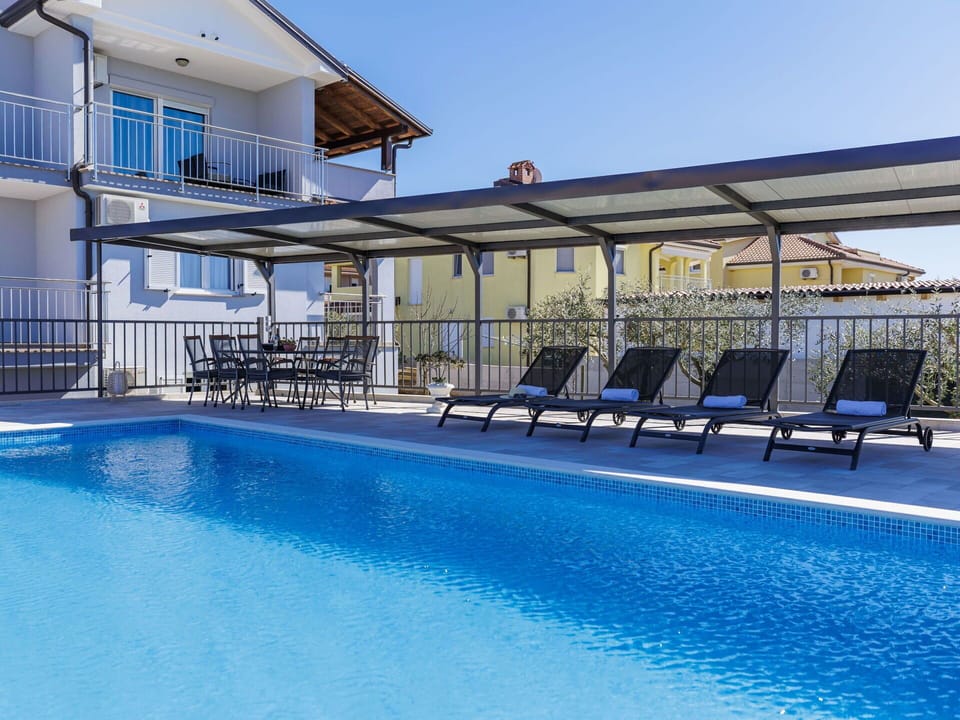 Swimming Pool, Composite Material, Balcony, Resort, Shade, Porch, Villa, Hotel, Deck, Outdoor Furniture