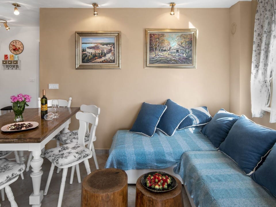 Room, Living Room, Furniture, Property, Interior Design, Blue, Table, Wall, House, Home