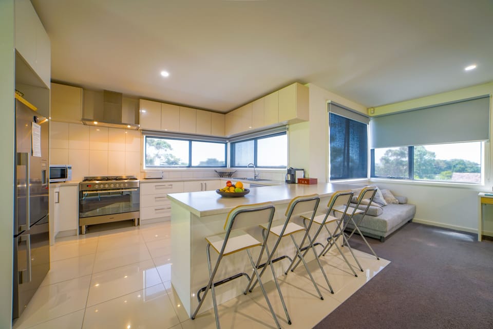 Kitchen with bay views
