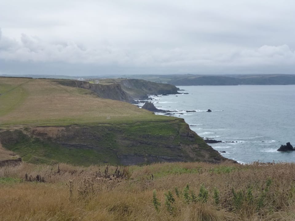Looking back towards Widemouth Bay from coastpath to Bude
