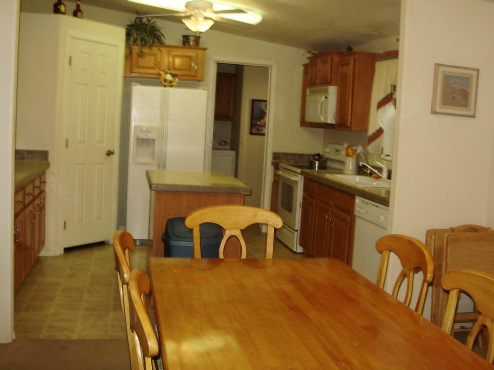 Rental Kitchen and Dinning area.  Laundry room.