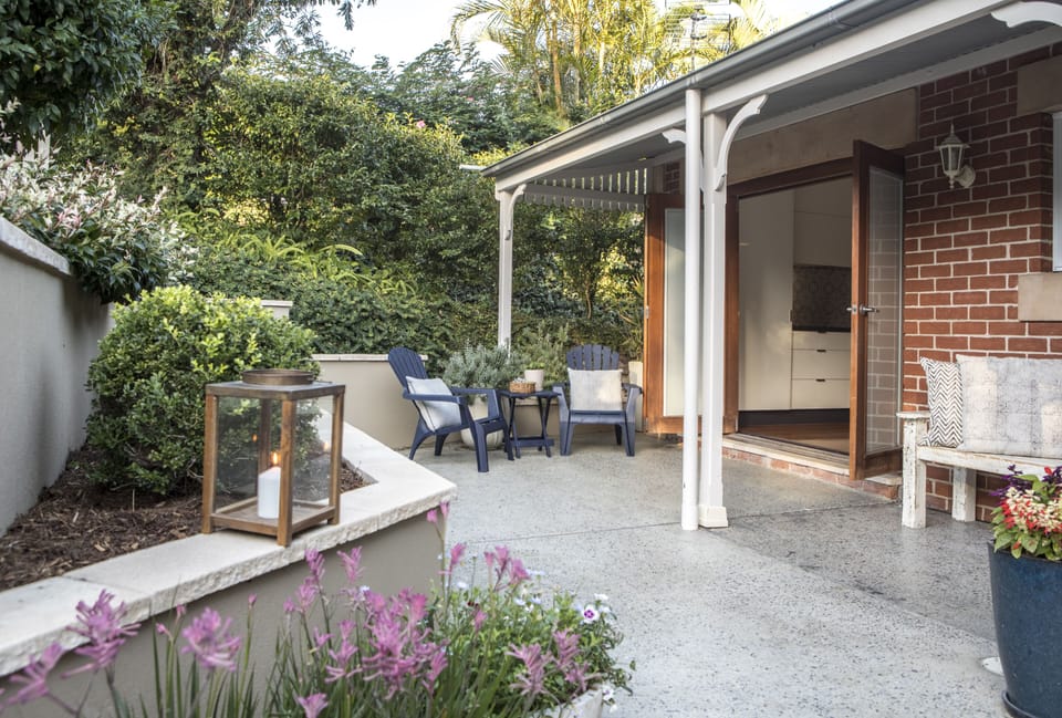 Outdoor dining area