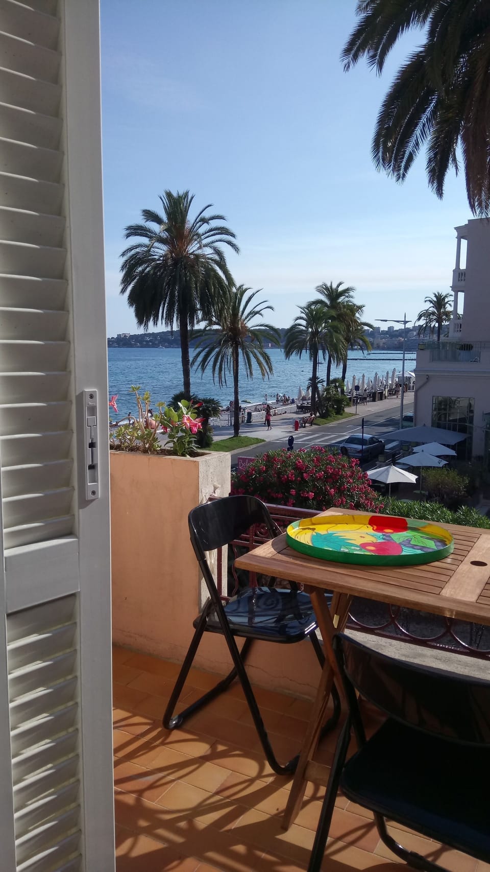 The western balcony from the kitchen