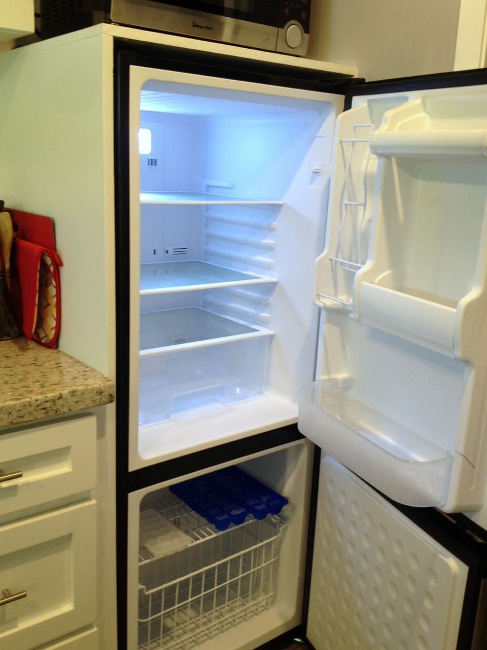 You can fill up this frig and have room for Bluebell ice cream in the freezer