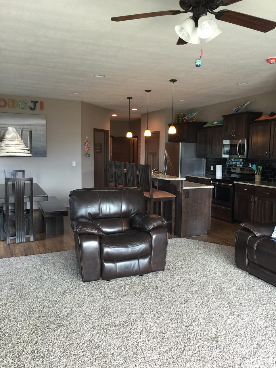 living room kitchen area