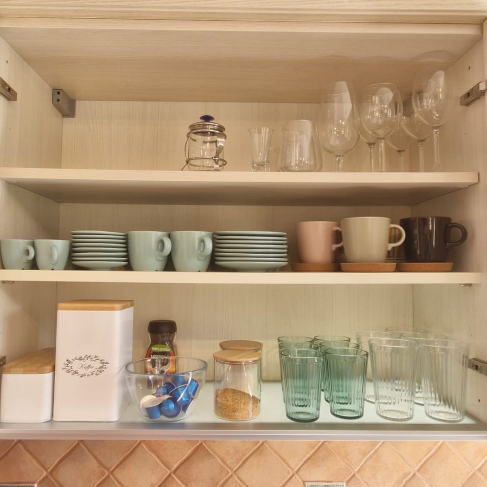 Kitchen with our selection of teas and coffees