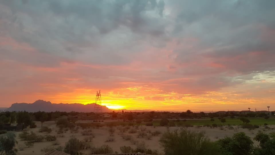 sunrise view from the balcony 