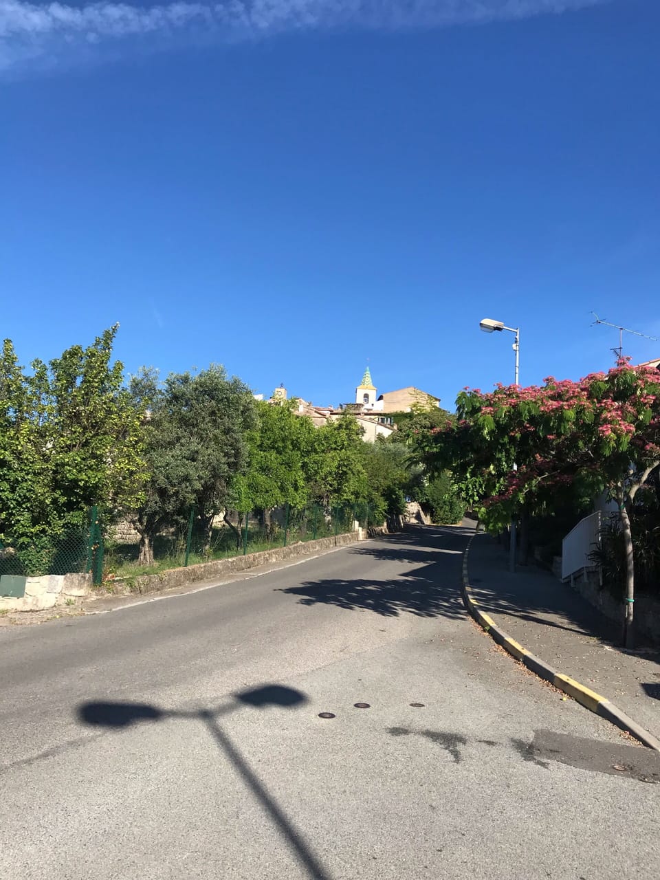 Entering Tourrettes village with its many arts and crafts studios 
