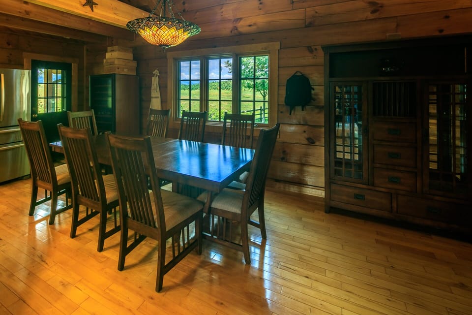 Large open dining and kitchen 