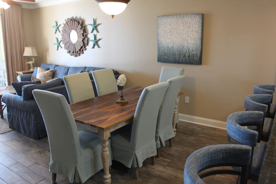 Seating for six at the table