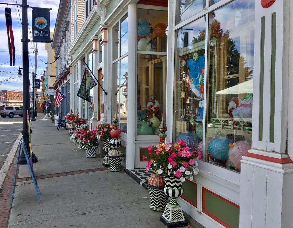 Charming shops along Water St.