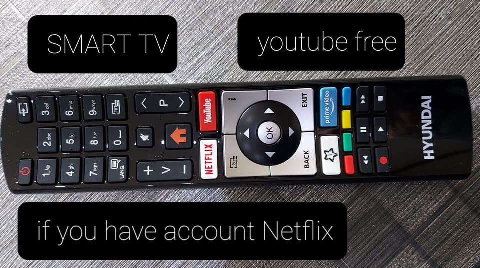 Smart TV. Access to Netflix, Amazon Prime if you have your account. Free Youtube.