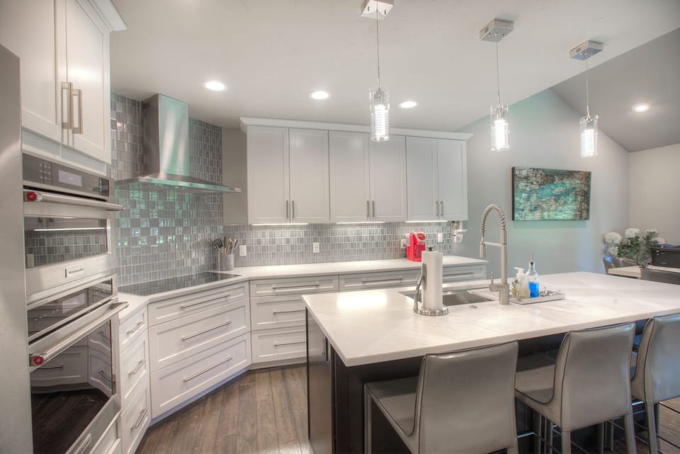 Modern kitchen all new appliances.