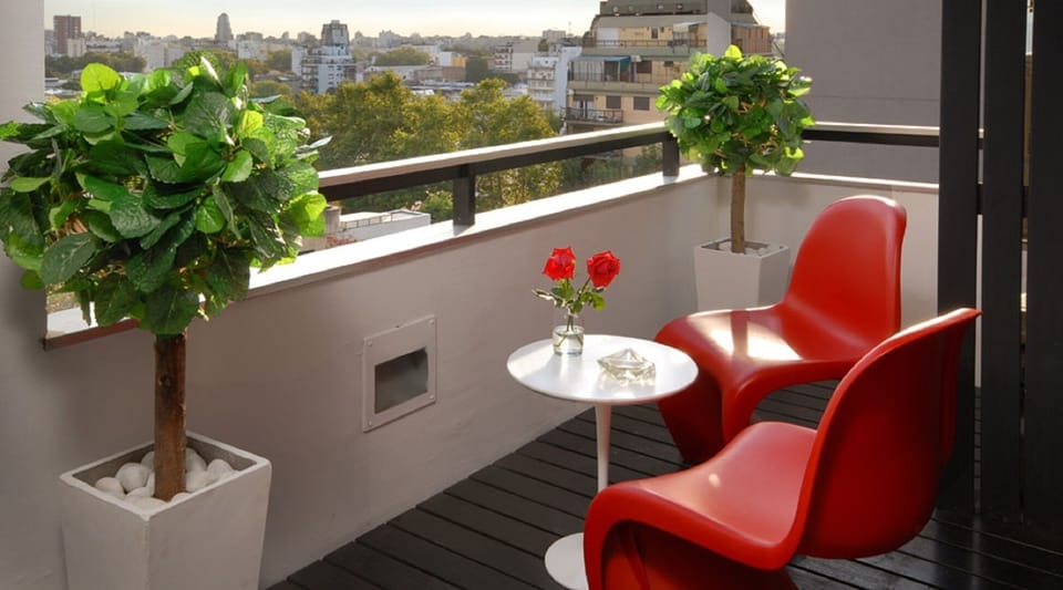 Our balcony for you to enjoy the setting sun while drinking your Malbec Wine.