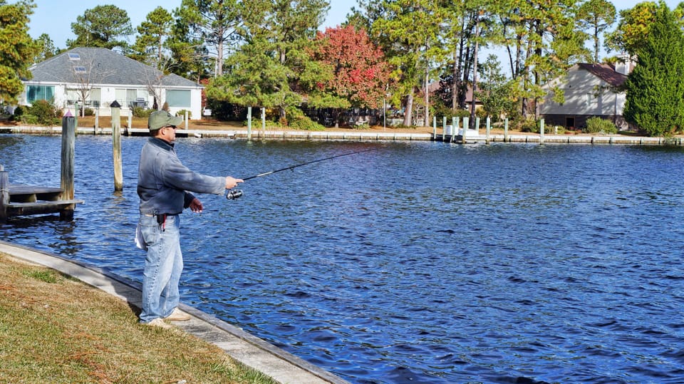 Fishing from the dock