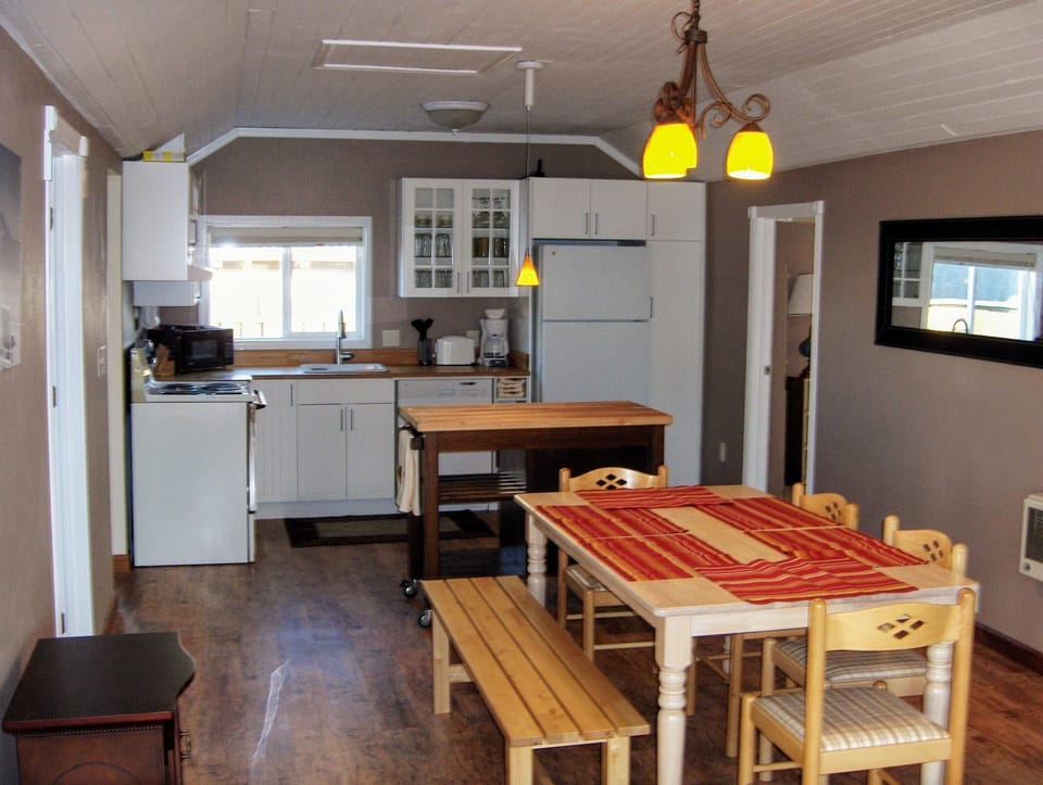 Dining area and kitchen
