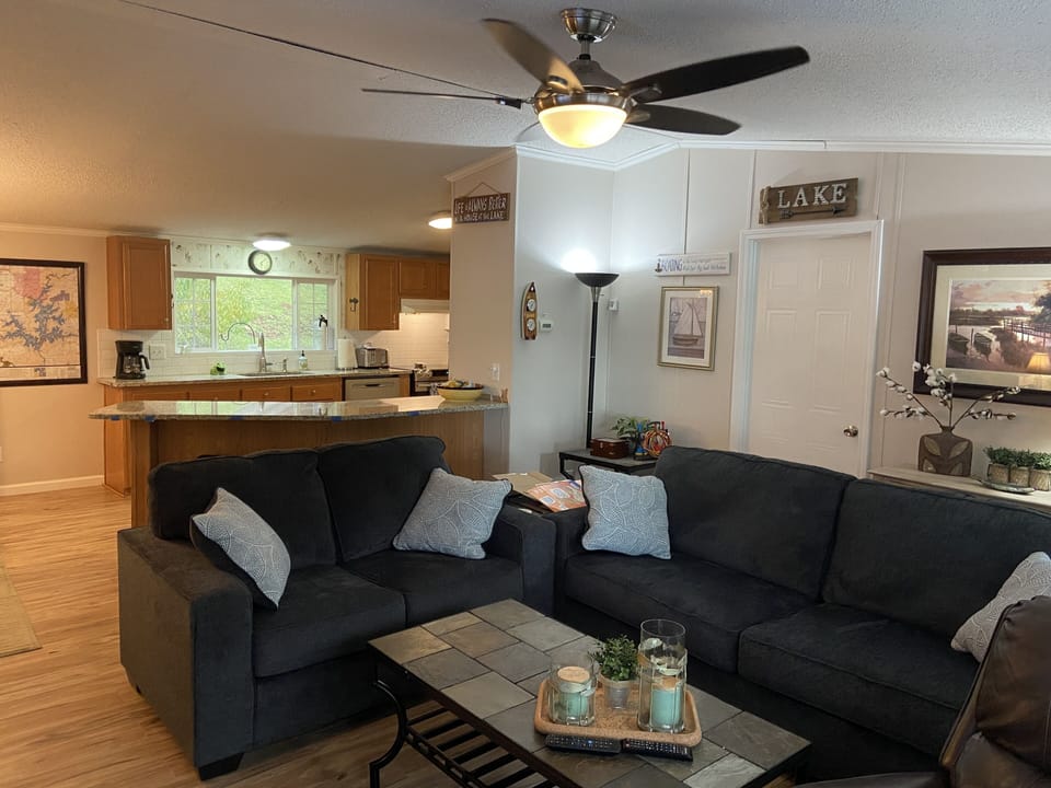 Living Room, open concept with Lake View